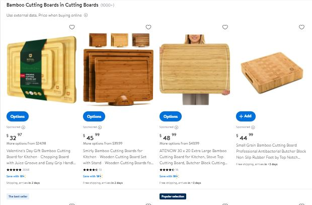 What to sell on eBay Bamboo Cutting Boards