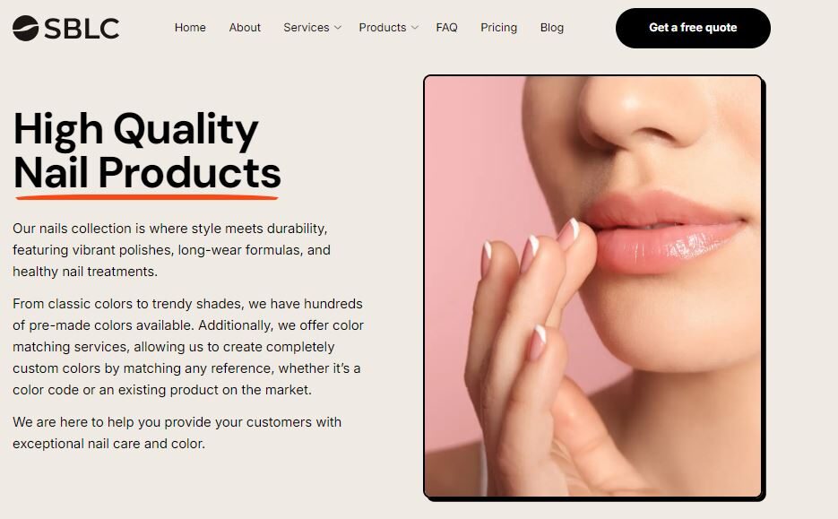 SBLC Nail Products for white label beauty products dropshipping