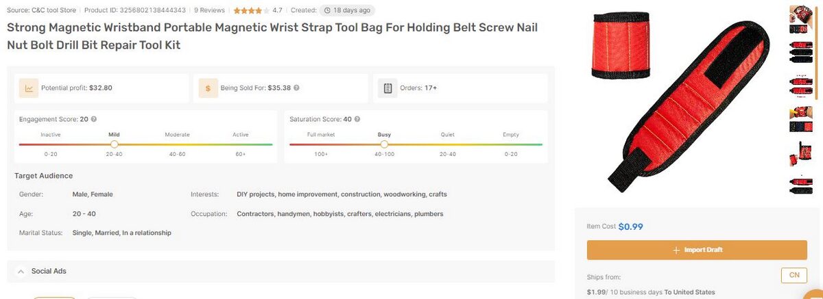 Best Items To Dropship Strong Magnetic Wristband