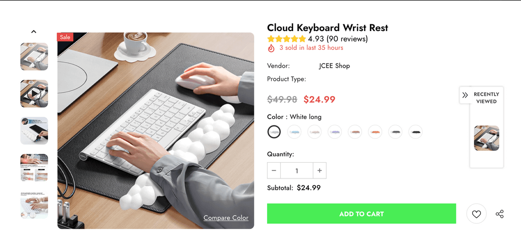 Seller Website Cloud Cushion