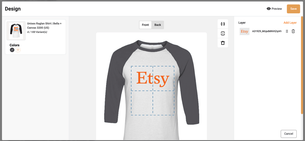 how to set up print on demand etsy autoDS design tool