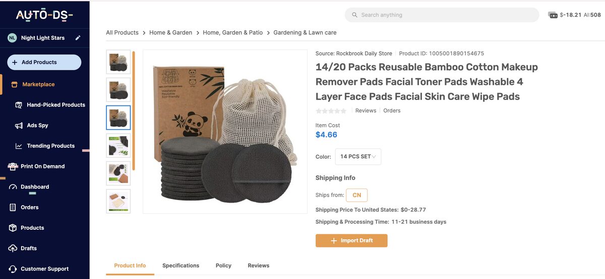 Reusable Bamboo Makeup Pads