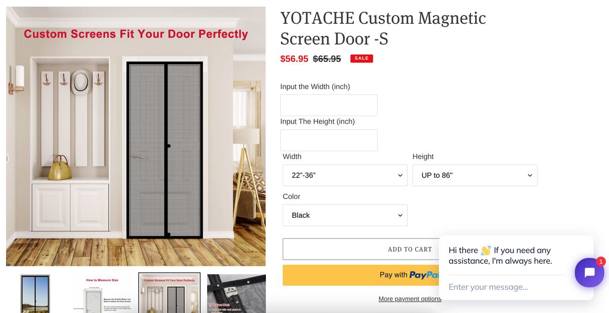 Magnetic Screen Door Curtain Seller's Website