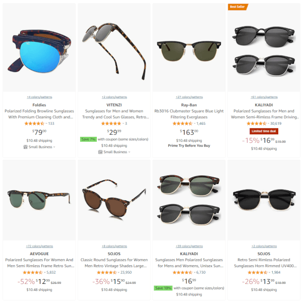 Designer on sale sunglasses dropship