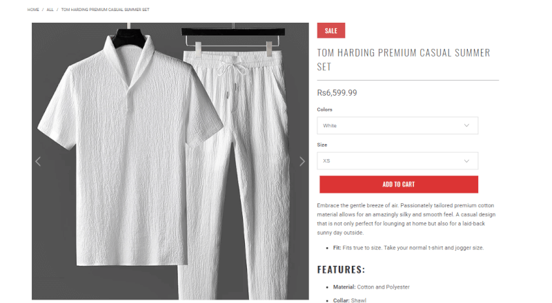 Classic Shirt & Pants Set For Men Seller Site