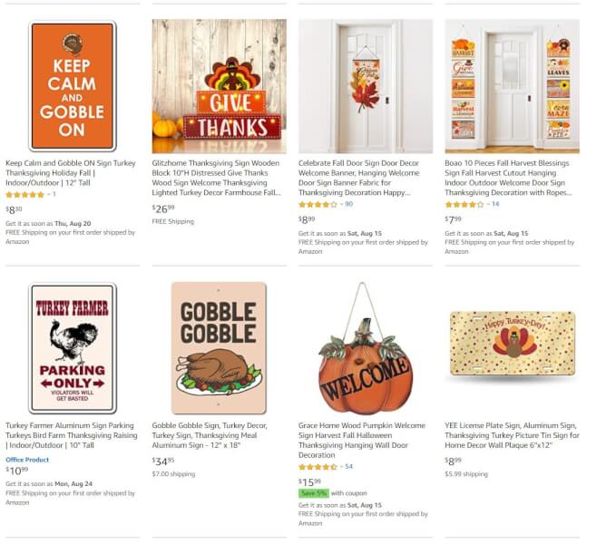 Thanksgiving Signs And Plaques