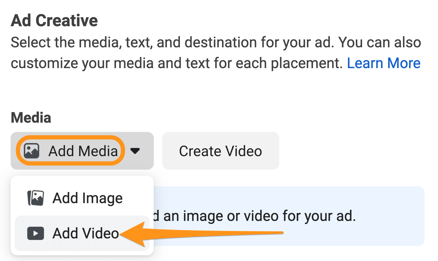 add video to facebook ad