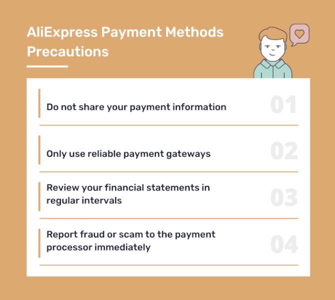 AliExpress Payment Methods precautions