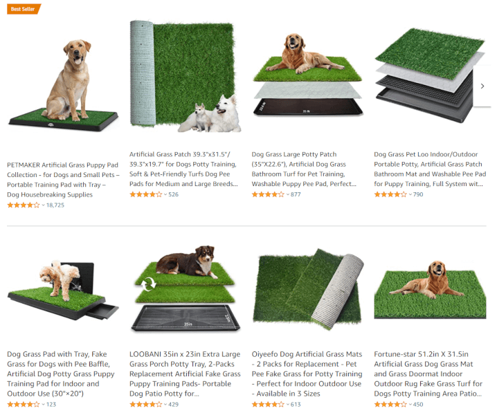 dropship artificial grass puppy pads