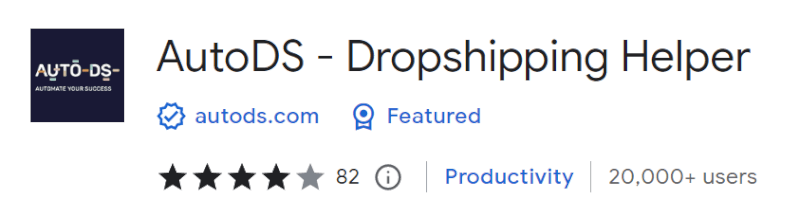 AutoDS Dropshipping Helper Chrome Extension