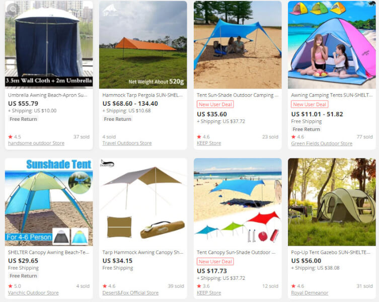 Beach Tents Dropshipping Products