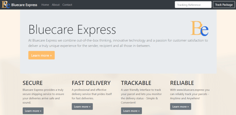 Bluecare Express tracking conversion