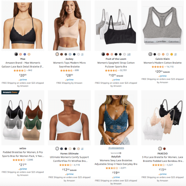  Womens Sexy Lace Bralettes Adjustable Strap V Neck