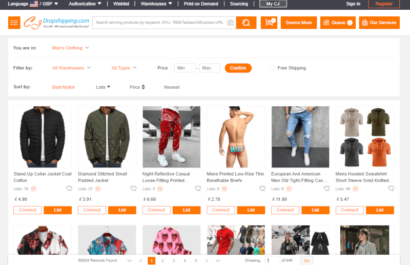 Dropshipping UK Clothing Best Suppliers Products AutoDS