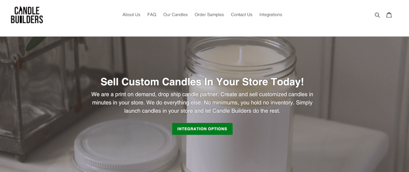 Candle Builders POD candles supplier