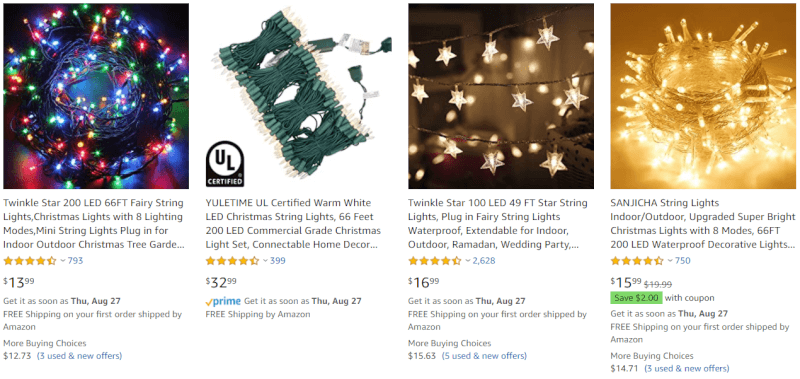 Christmas LED String Lights