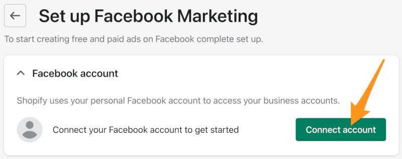 connect facebook account