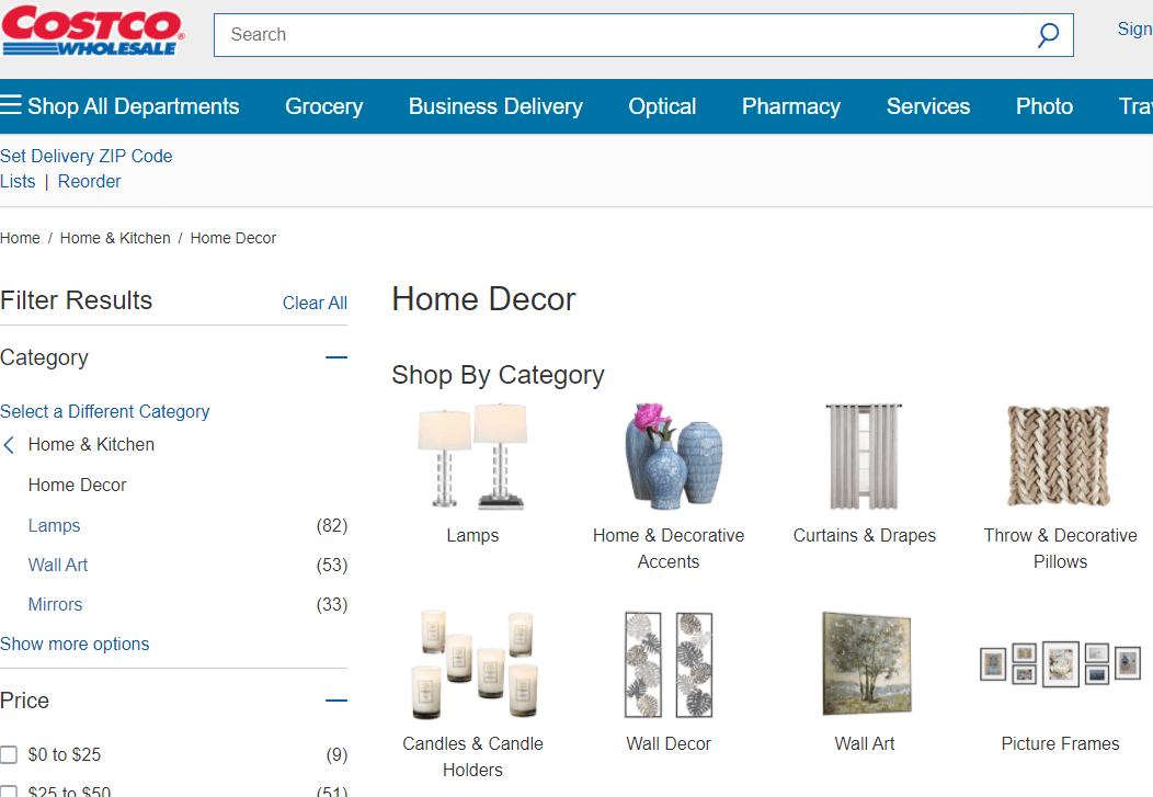 Costco Home Decor Products