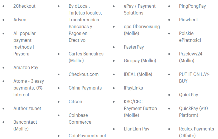 Shopify dropshipping store currency and payment provider