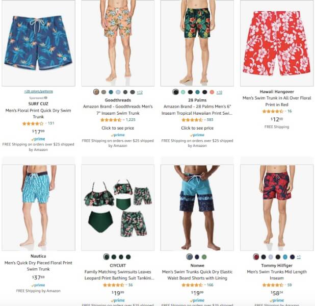 Mens Floral Swim Shorts dropshipping