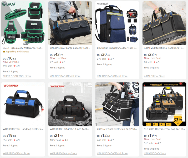 top dropshipping foldable tools bags