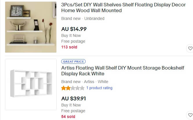 ebay australia listings