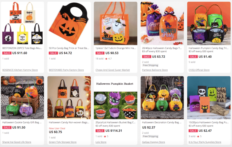 Dropship Halloween Trick-Or-Treating Bags