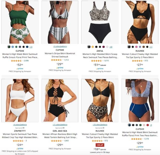 High Waisted Bikinis summer dropship items