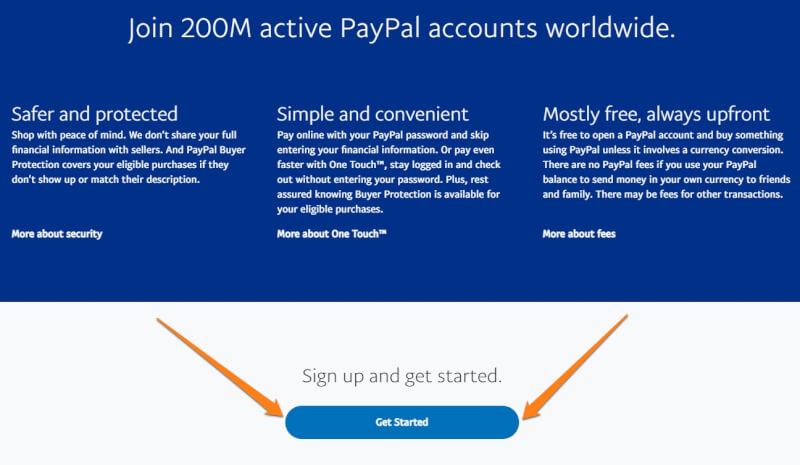 open paypal account