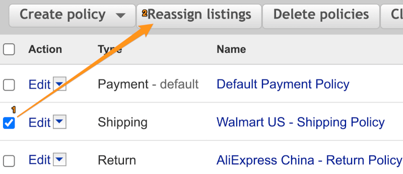 reassign listings ebay