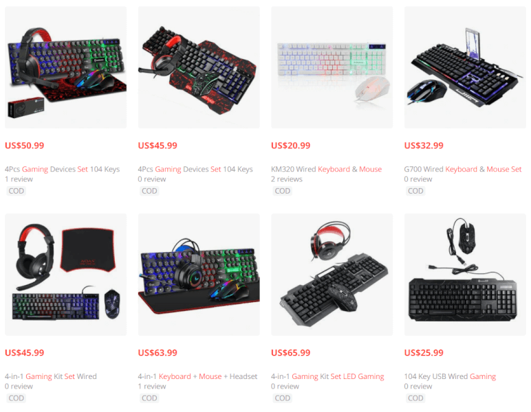 LED Gaming Keyboard & Mouse Set