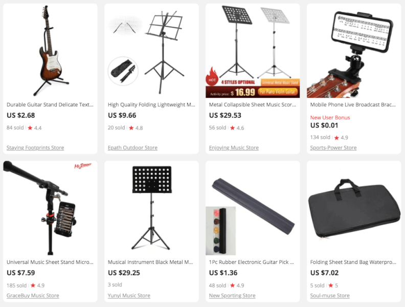Trending Music Stands to Dropship