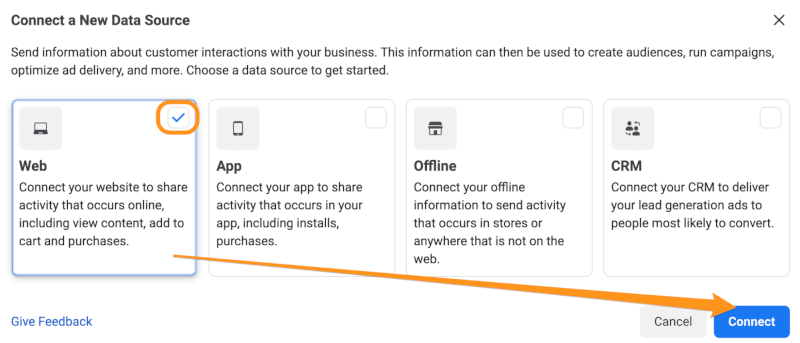 web data source pixel