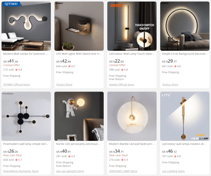 best eCommerce Nordic LED lamps