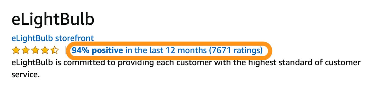 seller ratings amazon