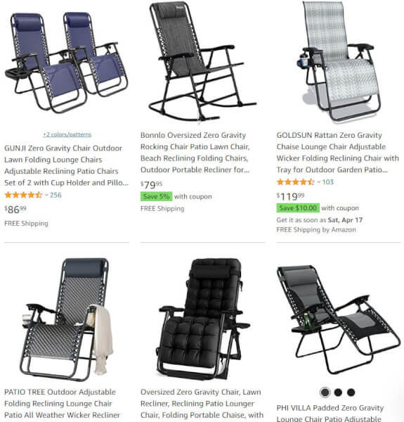Reclining Patio Chairs Dropshipping Products
