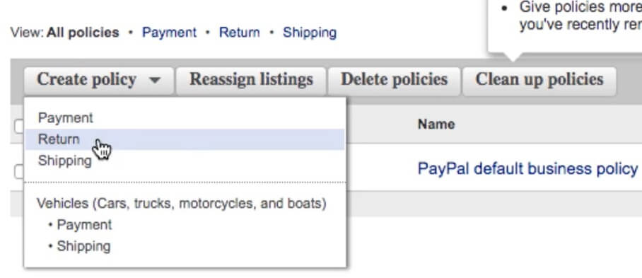 ebay australia return policy