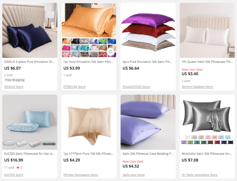 Dropship Satin Pillow Cases