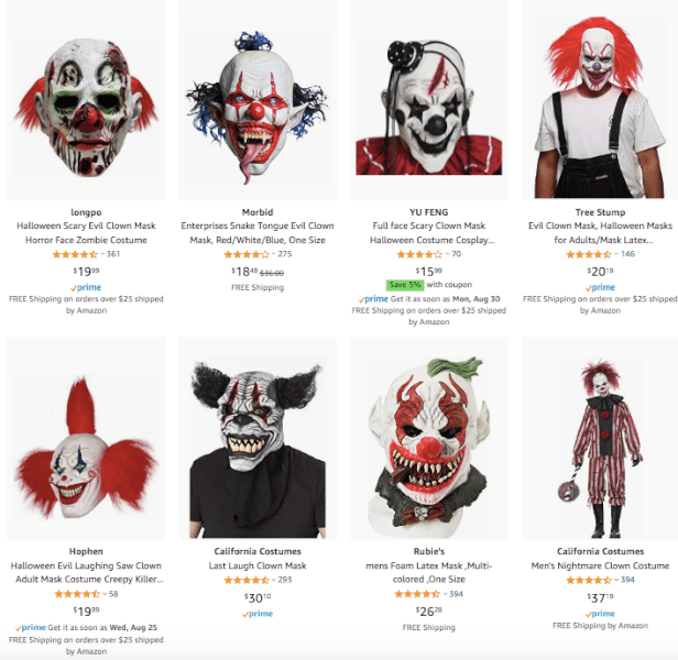 Dropship Halloween Scary Clown Masks