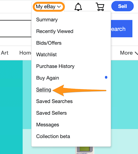 my ebay account history