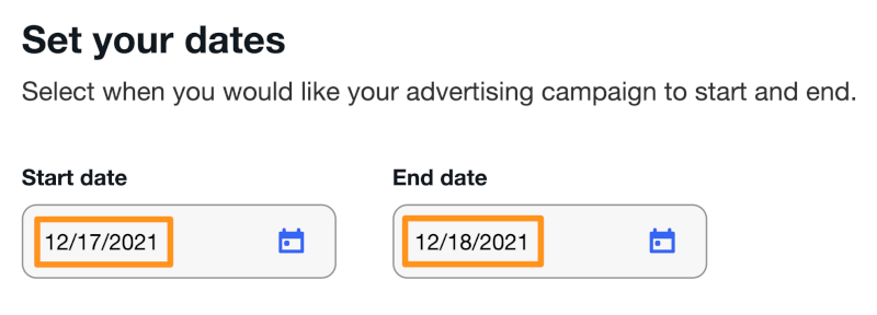 ebay ppc campaign dates 