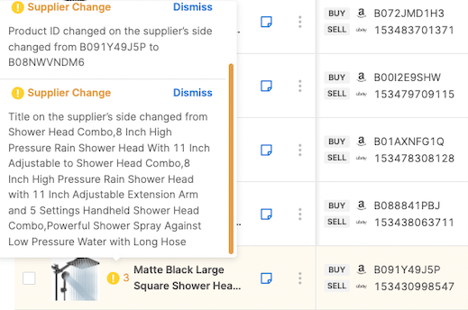 AutoDS Supplier Update Notifications