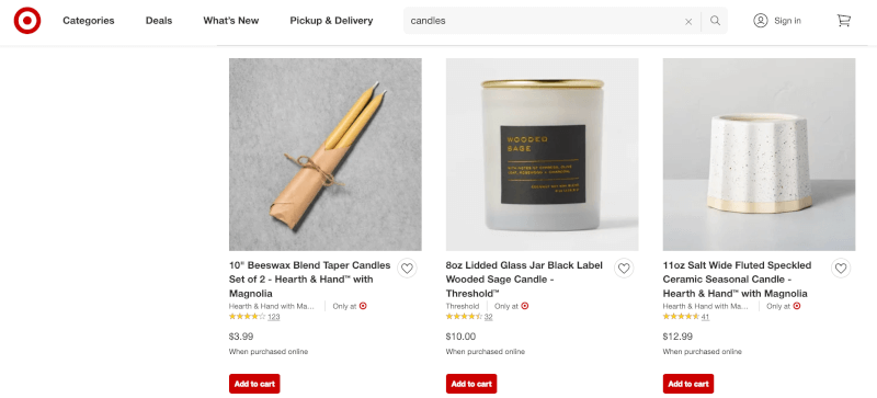 Target dropshipping candles supplier