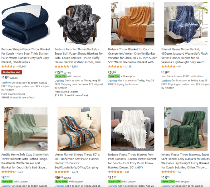 Black Friday Shopping Throw Blankets