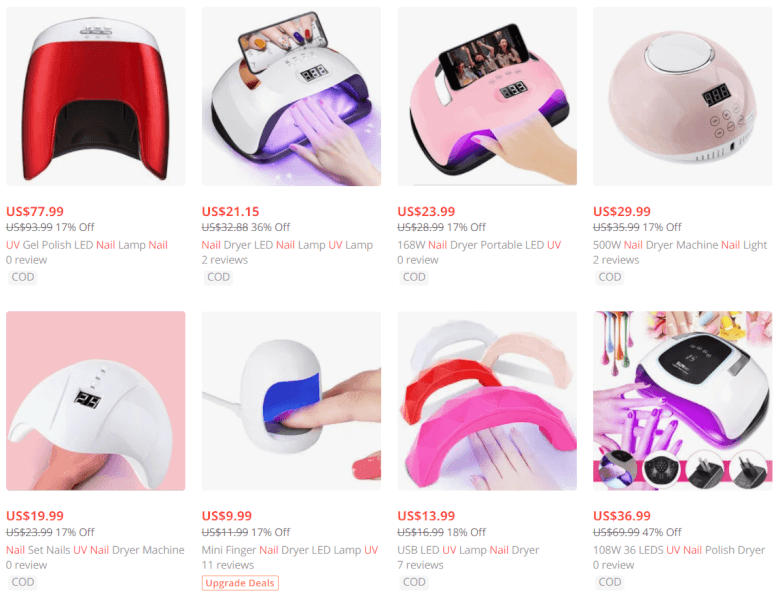 dropship trending UV nail dryers