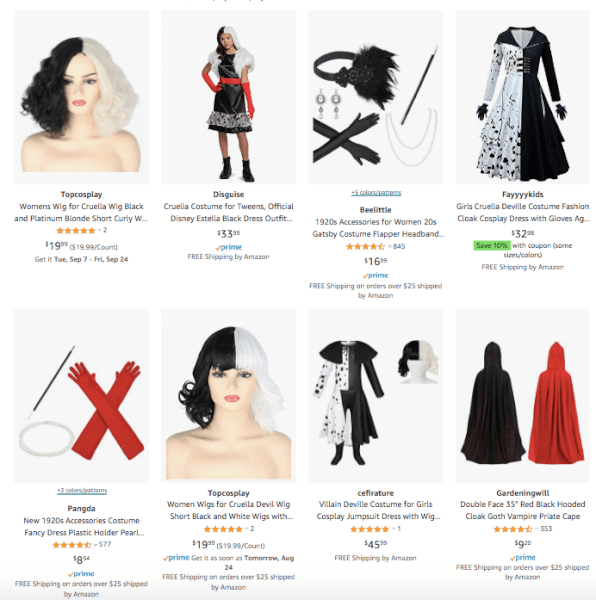 Cruella de Vil Dropshipping Halloween Costume