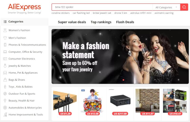 aliexpress to ebay dropshipping front page