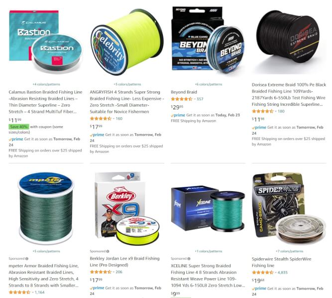 fishing line online selling