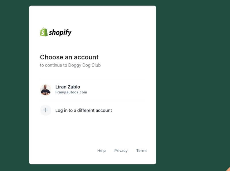 choose shopify account snapchat pixel