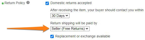eBay free returns